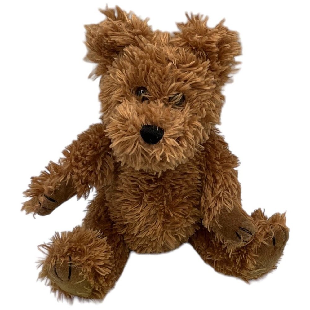 Small Fluffy Tan Brown Jointed Teddy Bear 7 in Plush Stuffed Animal Retro - Picture 2 of 8